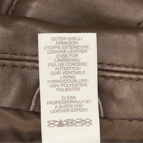 SMALL VINTAGE 90s LAMBSKIN LEATHER JACKET LIZ CLAIBORNE BUTTON CLOSURE - Picture 12 of 12